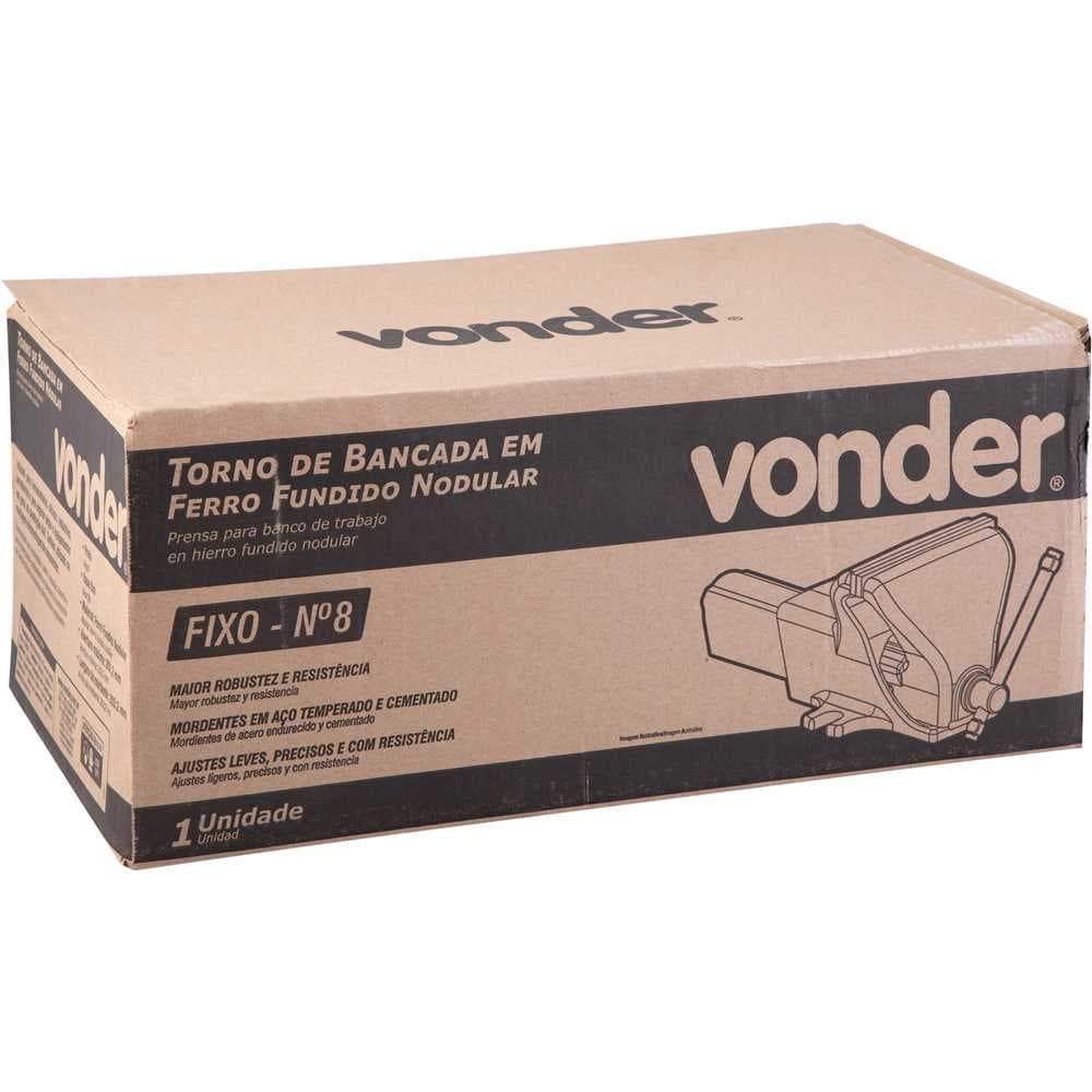 Torno De Bancada Fixo, N° 8, Em Ferro Fundido Nodular, Vonder, foto 2
