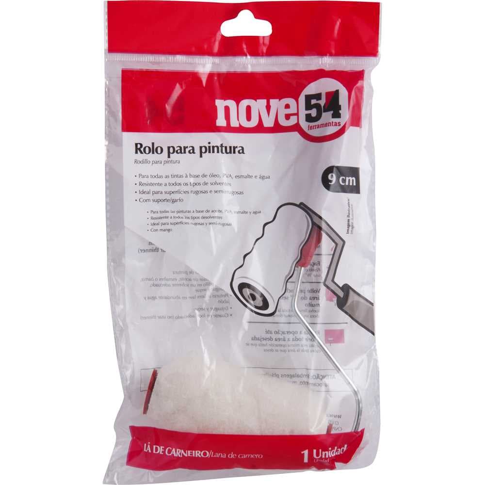Rolo De Lã Para Pintura, 9 Cm, Com Suporte, Nove54, foto 2