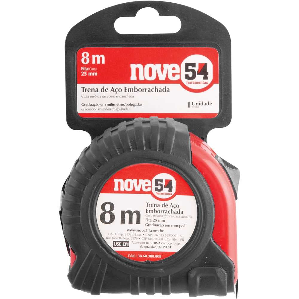 Trena De Aço Emborrachada 8 M X 25 Mm Nove54, foto 3