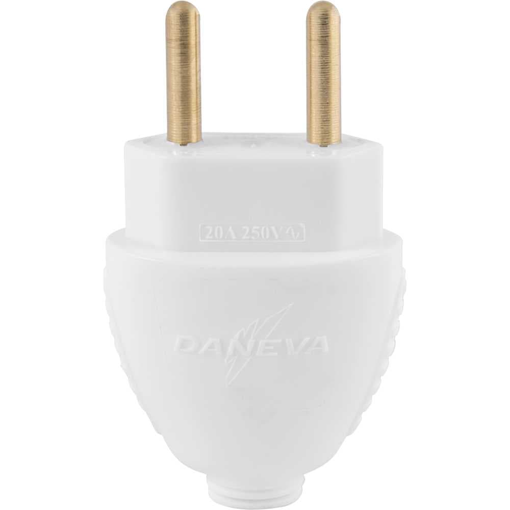 Plugue Macho 2P, 20 A, Branco, Dn1615, Daneva, foto 4