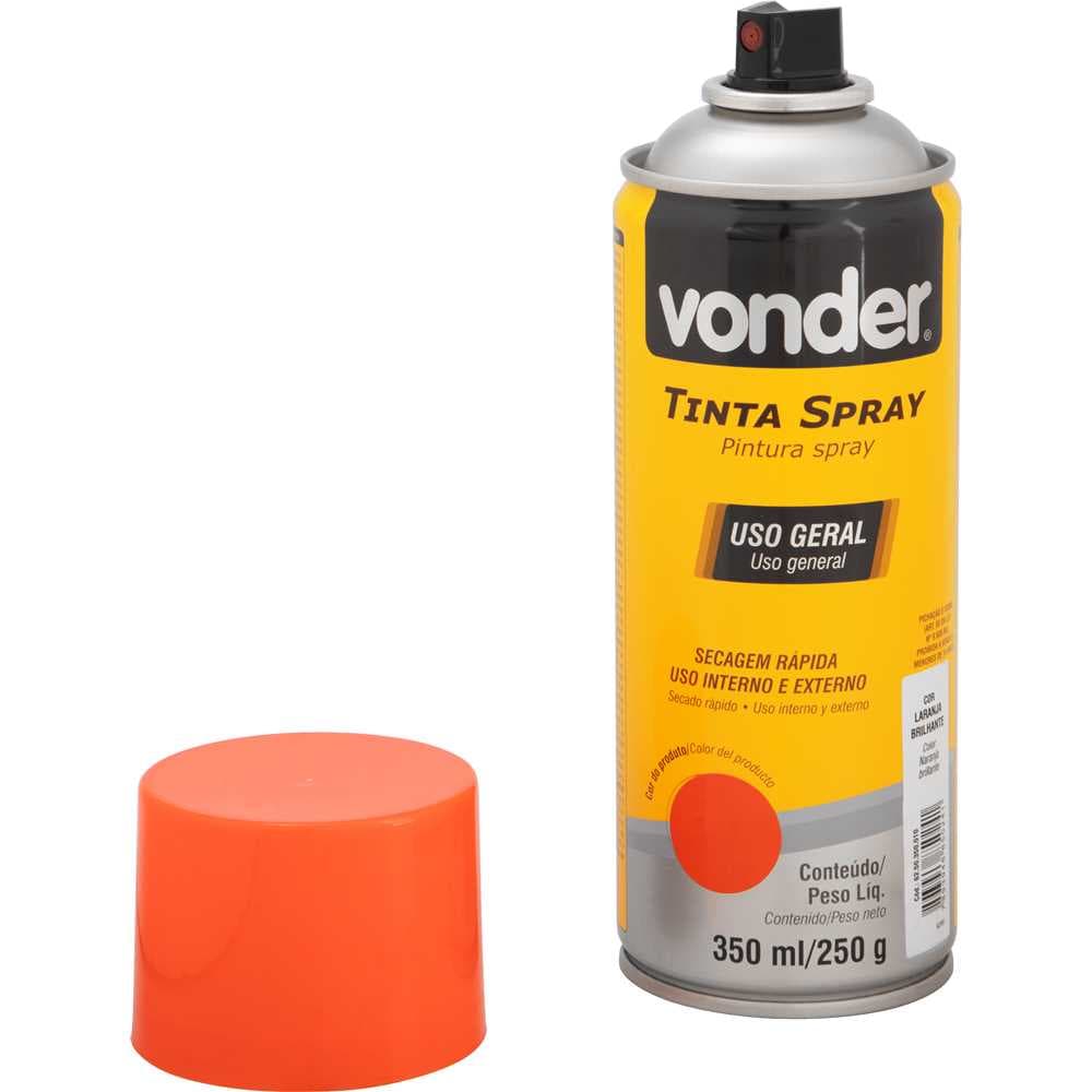 Tinta Em Spray Laranja, 350 Ml/250 G, Vonder, foto 3