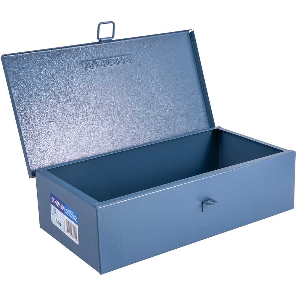 Caixa metálica para ferramentas, tipo baú, sem bandeja, 30,0 cm x 16,0 cm x 8,0 cm, R-30, MARCON, foto 1 de 3