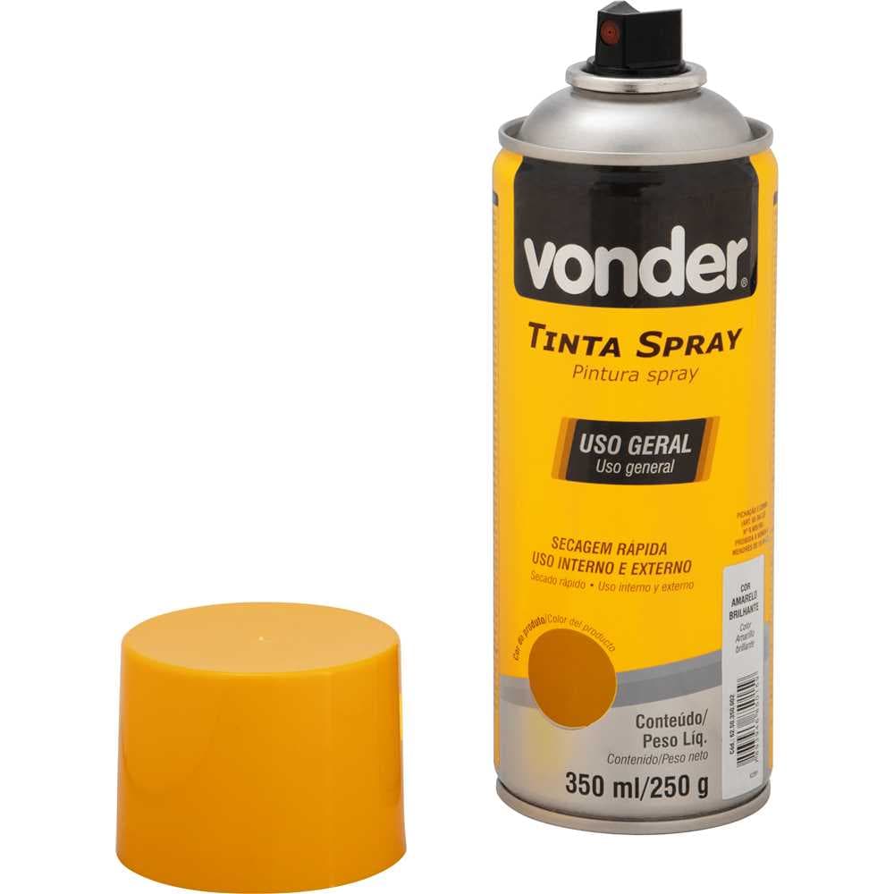 Tinta Em Spray Amarela, 350 Ml/250 G, Vonder, foto 3