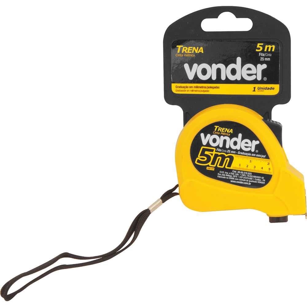 Trena Curta De Aço 5 M X 25 Mm Vonder, foto 2