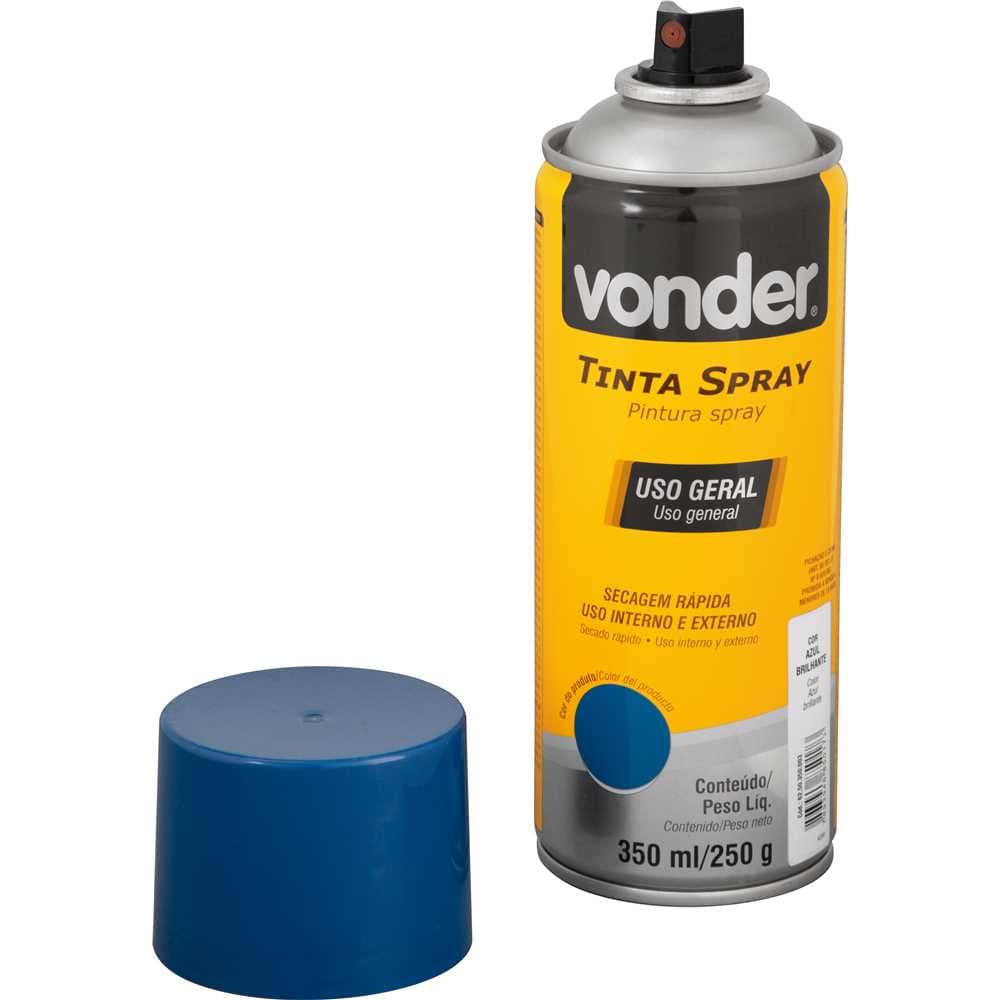 Tinta Em Spray Azul, 350 Ml/250 G, Vonder, foto 3