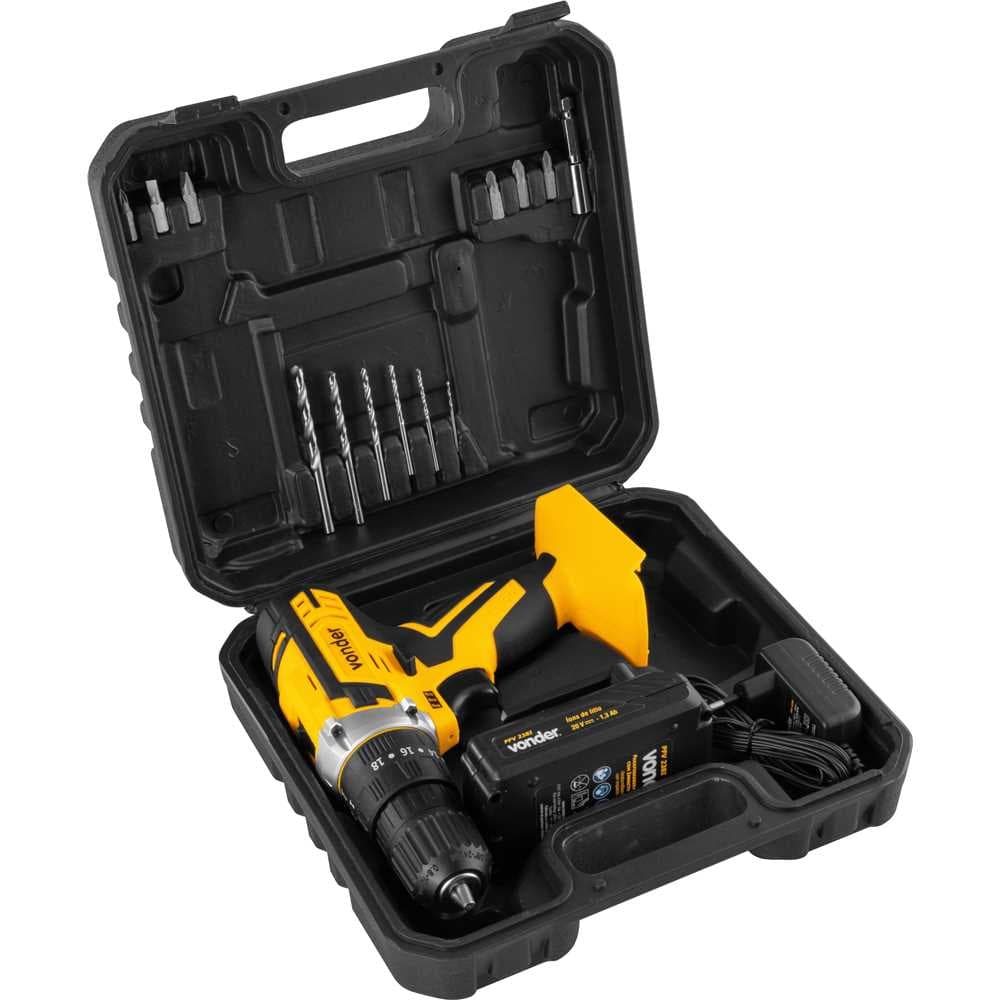 Parafusadeira/Furadeira De Impacto A Bateria, 20 V, Fonte De Carregamento Bivolt Automática, Pfv 238I Vonder, foto 2