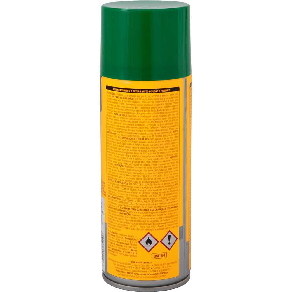 Tinta Em Spray Verde, 350 Ml/250 G, Vonder, foto 2