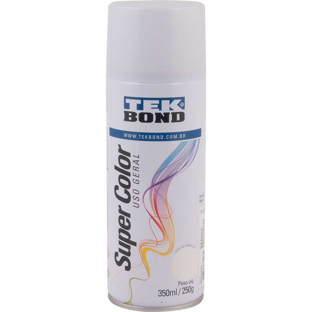 Tinta Spray Branco Brilhante, 350 Ml, Tekbond