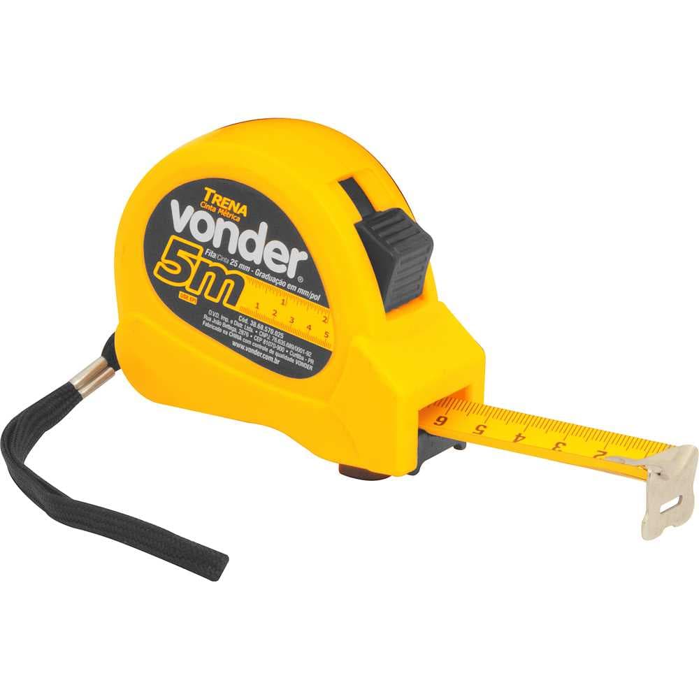 Trena Curta De Aço 5 M X 25 Mm Vonder, foto 1 de 2