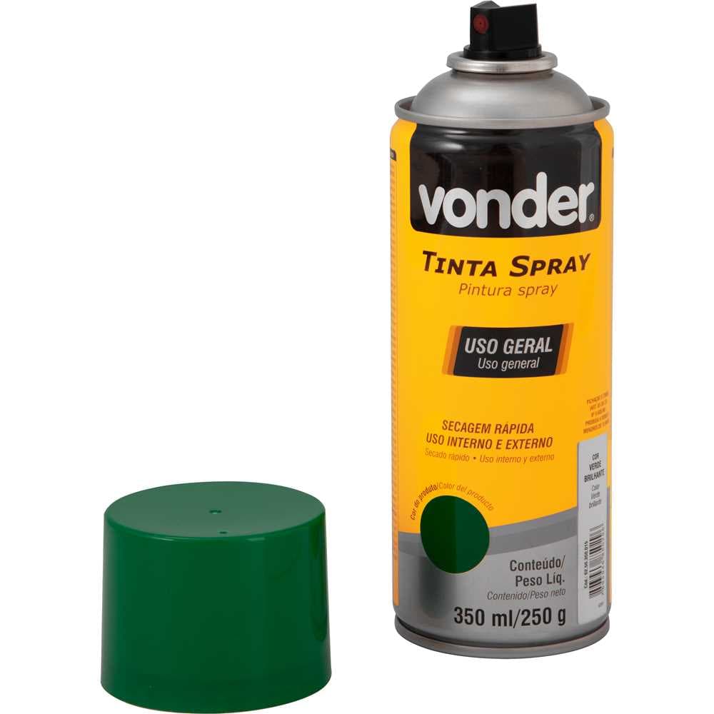 Tinta Em Spray Verde, 350 Ml/250 G, Vonder, foto 3