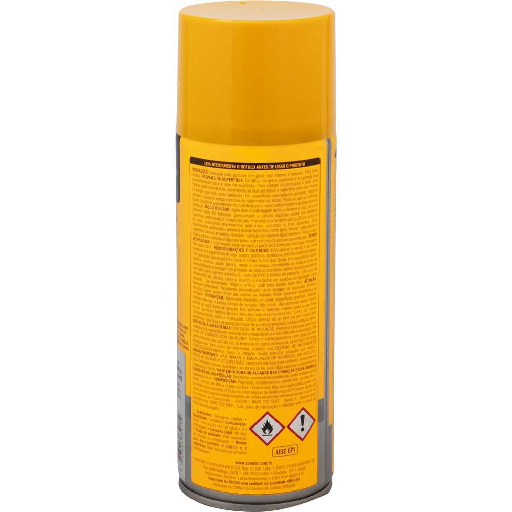Tinta Em Spray Amarela, 350 Ml/250 G, Vonder, foto 2