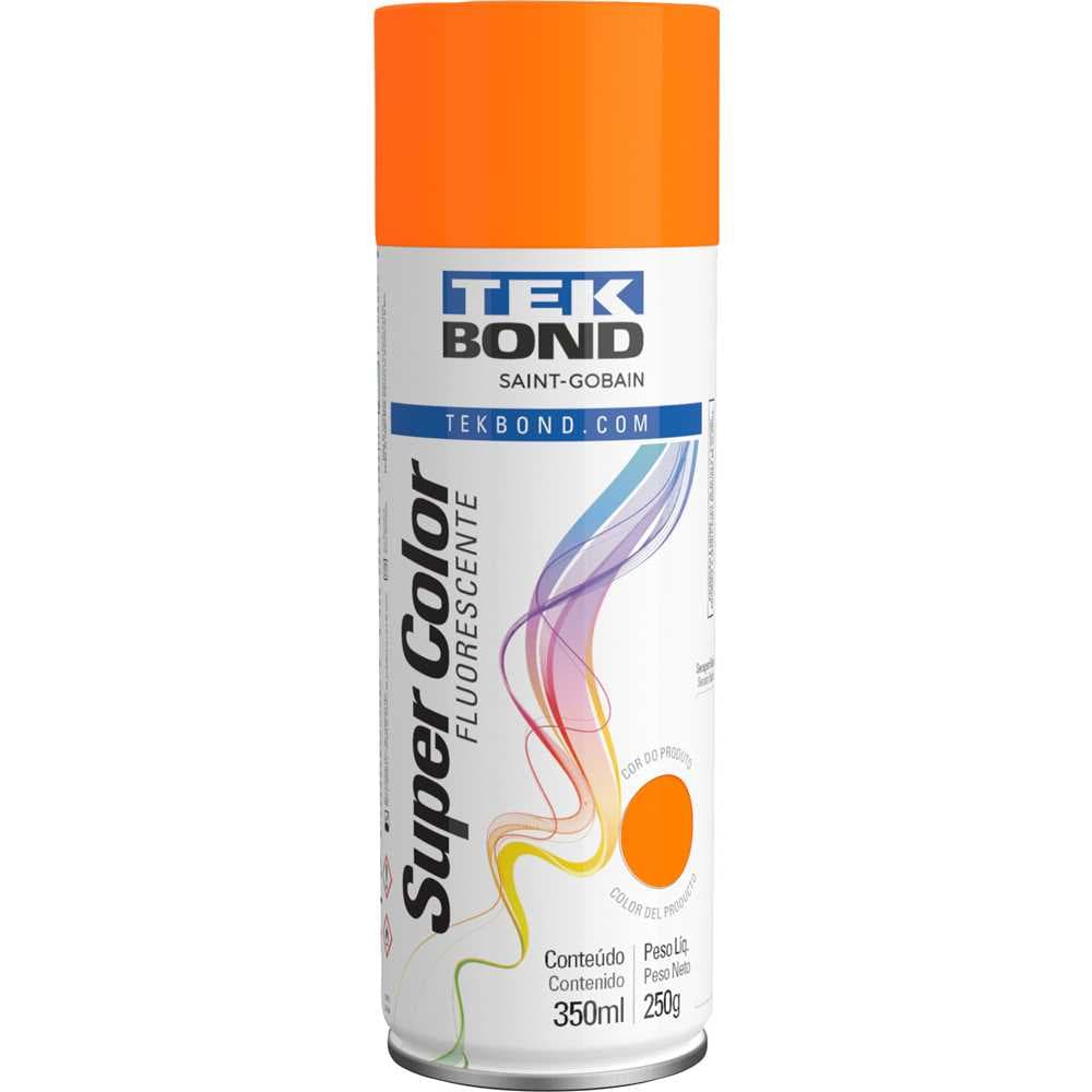 Tinta spray laranja fluorescente, 350 ml, 23231006900, TEKBOND
