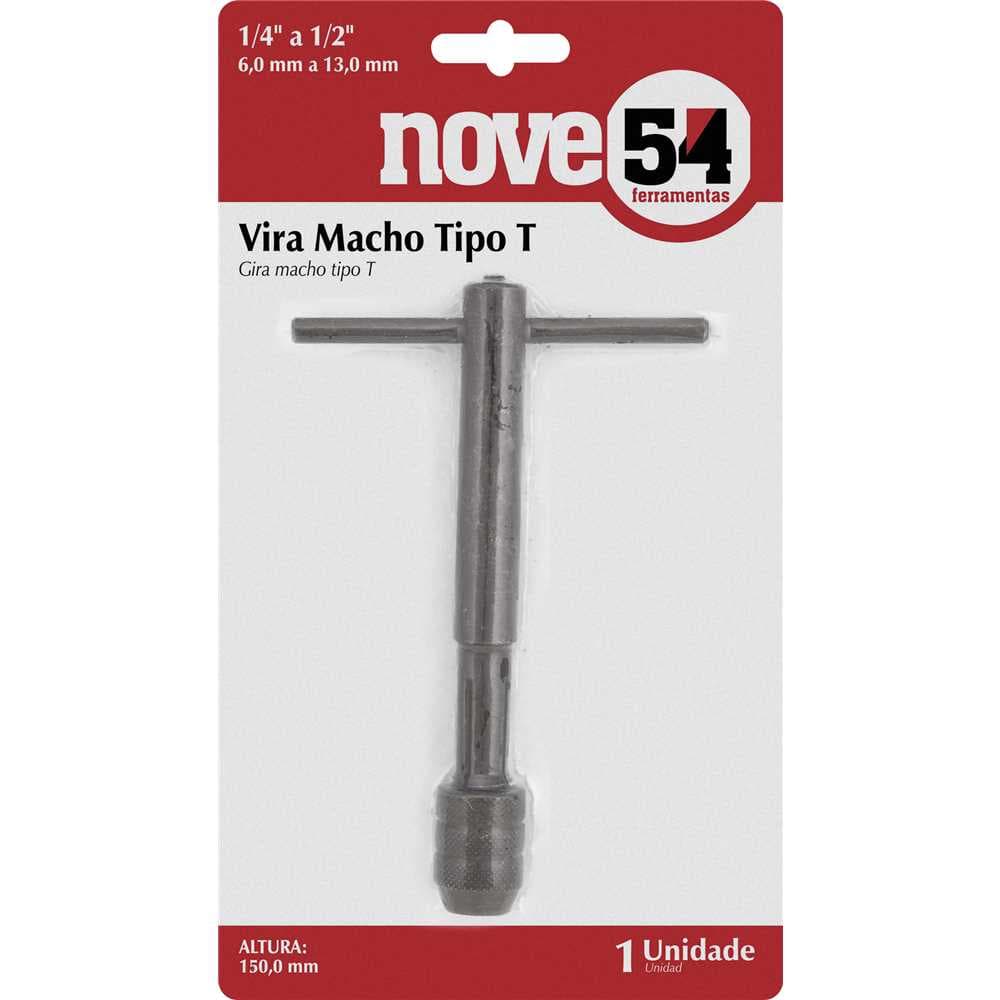 Vira Macho Tipo T De 1/4" A 1/2", 150 Mm, Nove54, foto 2