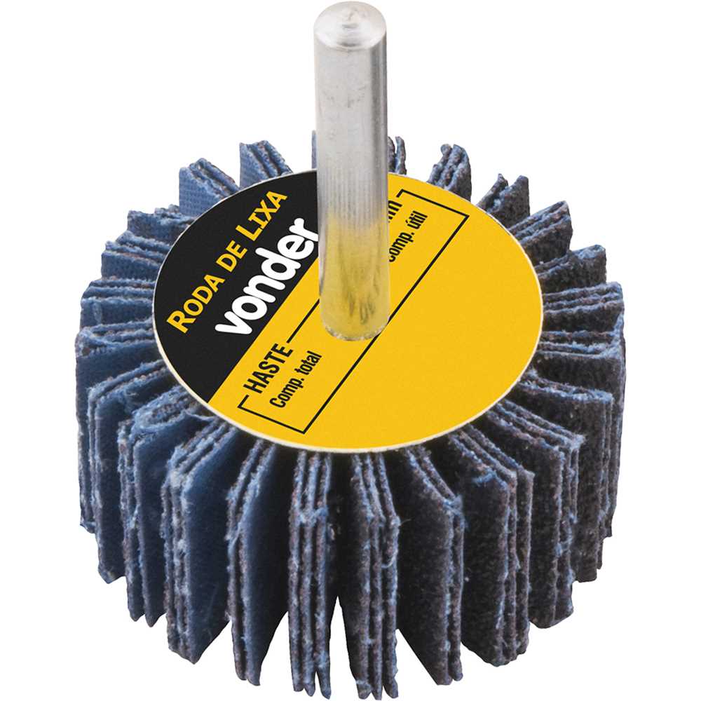 Roda De Lixa 40 Mm X 20 Mm Com Haste, Grão 60 Vonder