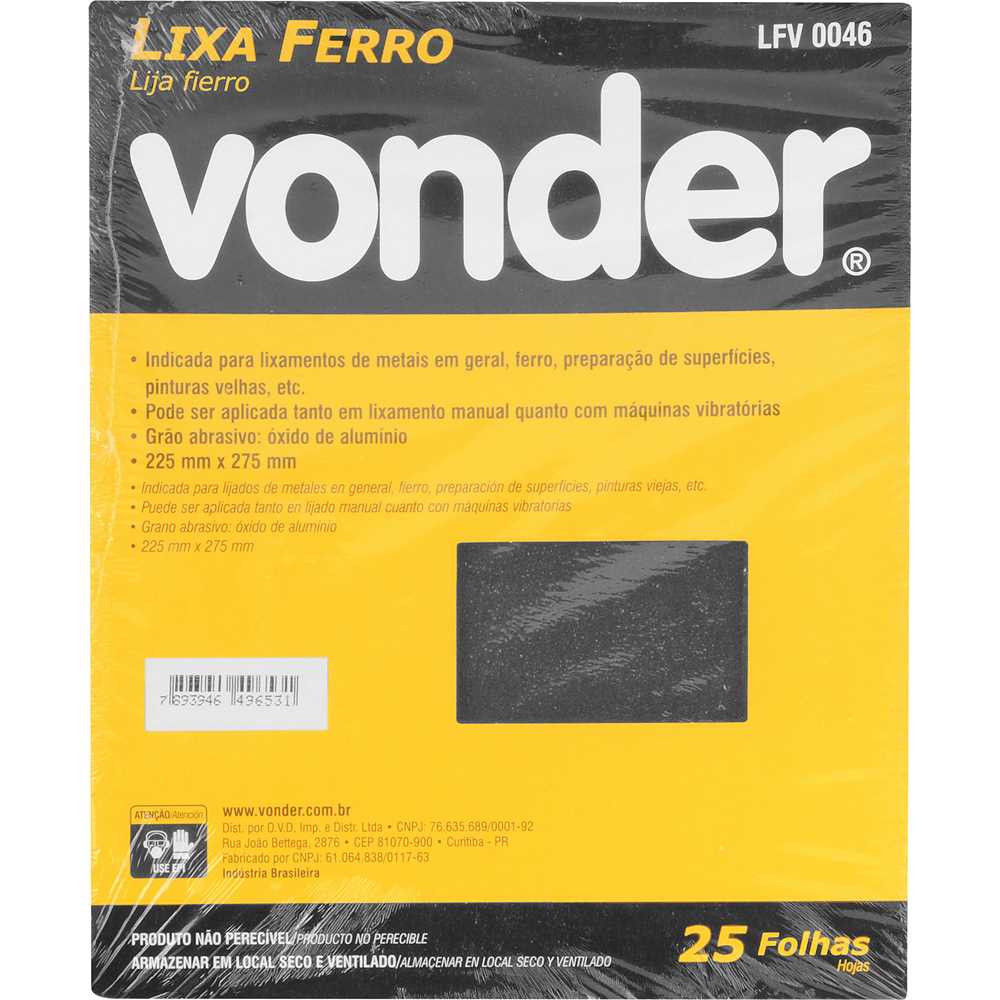 Lixa Ferro Grão 100 Vonder, foto 3