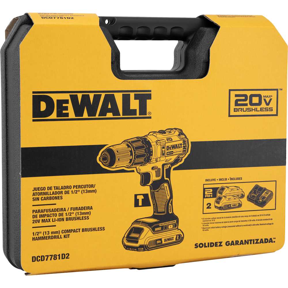 Parafusadeira/Furadeira De Impacto 1/2", Com 2 Baterias 20 V Max E Carregador Bivolt, Dcd7781D2-Br, Dewalt, foto 4