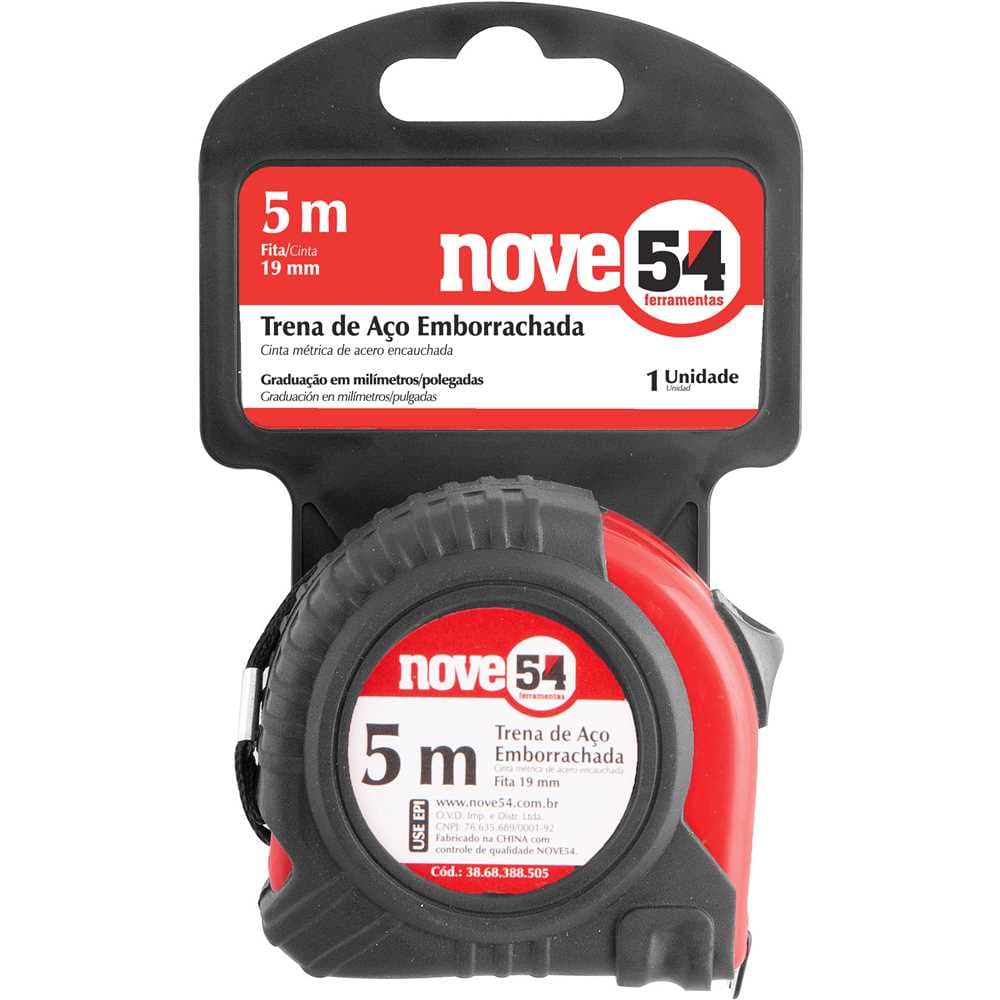 Trena de aço emborrachada 5 m x 19 mm NOVE54, foto 3