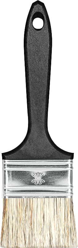 Pincel 2.1/2", Com Cerdas Gris, Cabo Preto, Batalha, 300/6, Atlas