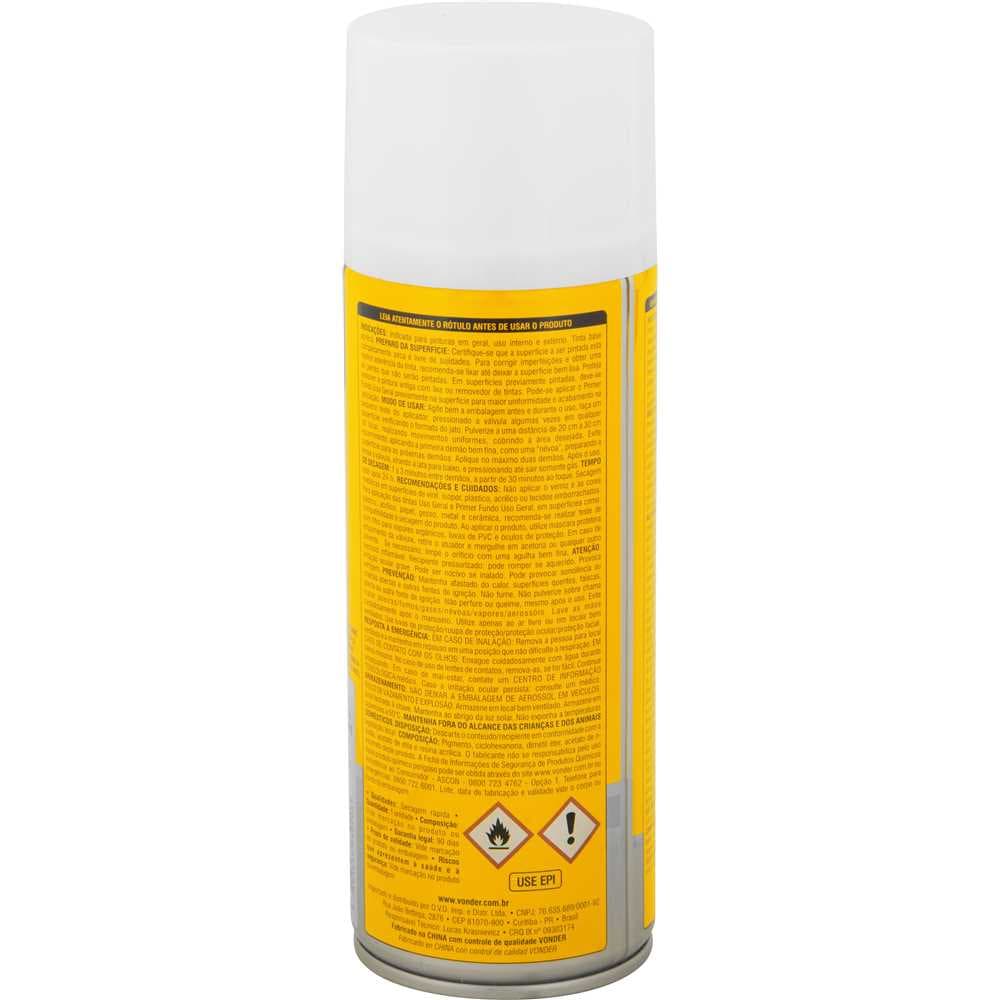 Tinta Em Spray Branco Brilhante, 350 Ml/250 G, Vonder, foto 2