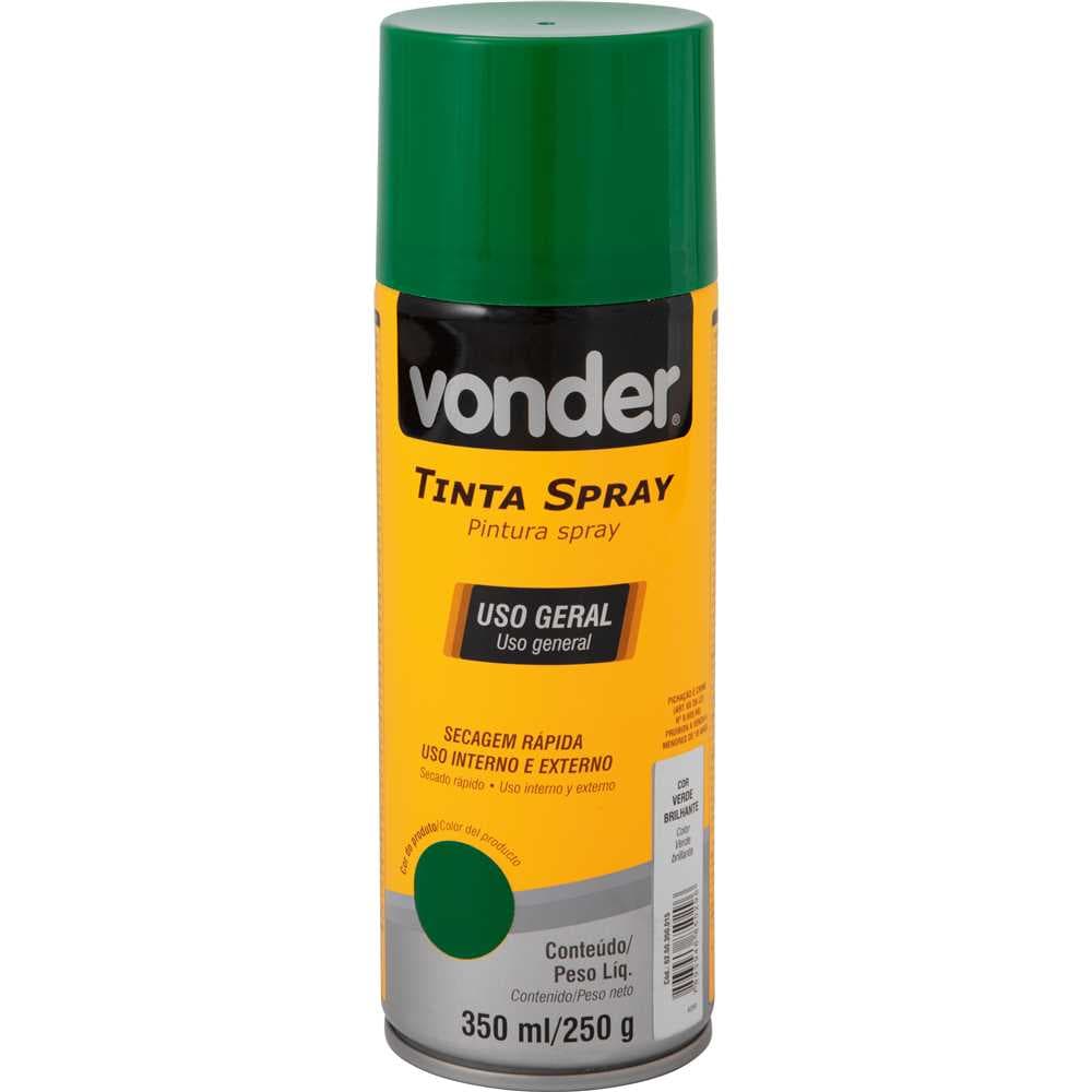 Tinta Em Spray Verde, 350 Ml/250 G, Vonder, foto 1 de 3