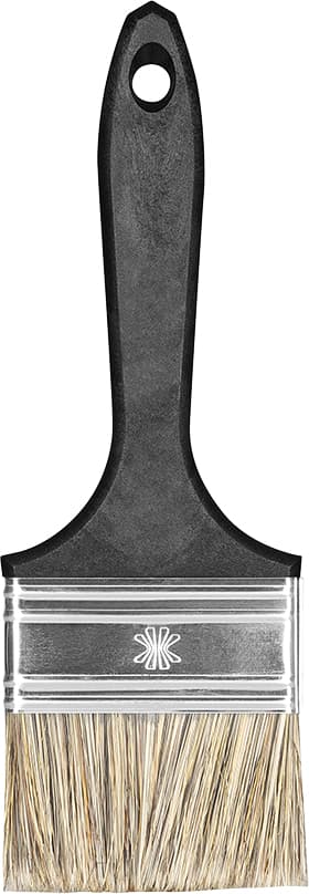 Pincel 3", Com Cerdas Gris, Cabo Preto, Batalha, 300/7, Atlas