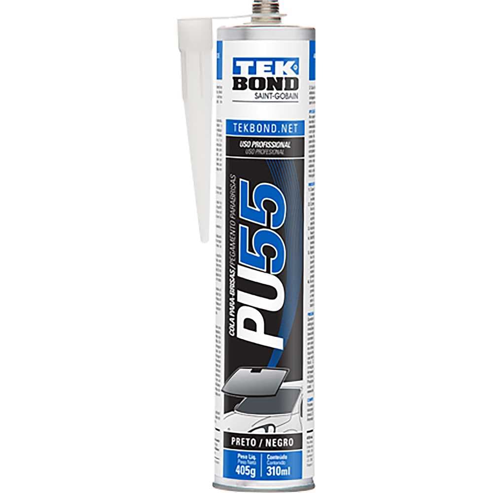 Selante De Poliuretano, 310 Ml/405 G (Cartucho), Preto, Para-Brisas Pu 55, Tekbond