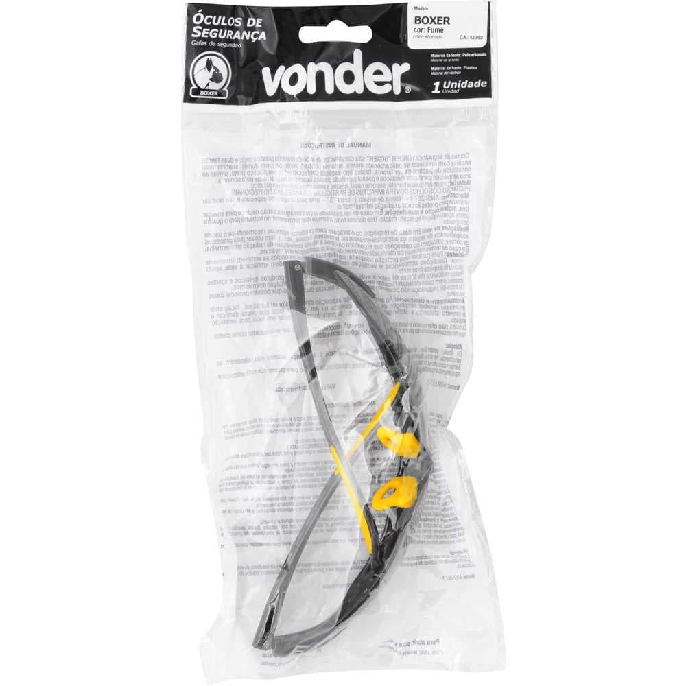 Óculos De Segurança Boxer Fumê Vonder, foto 2