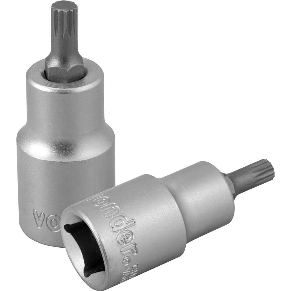 Soquete multidentado, curto, encaixe 1/2", M6, VONDER