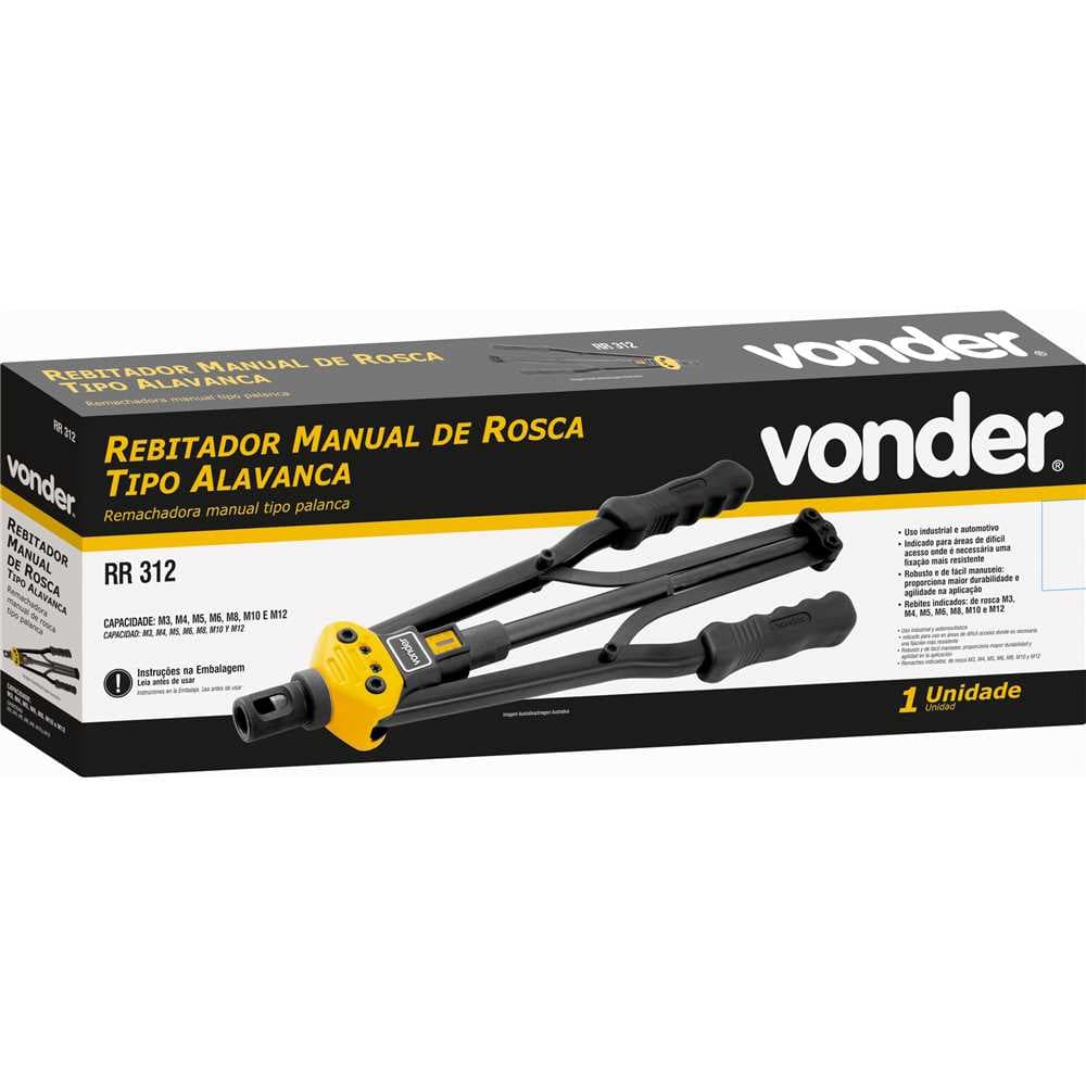 Rebitador Manual De Rosca, Tipo Alavanca, M3-M12, Rr 312, Vonder, foto 4