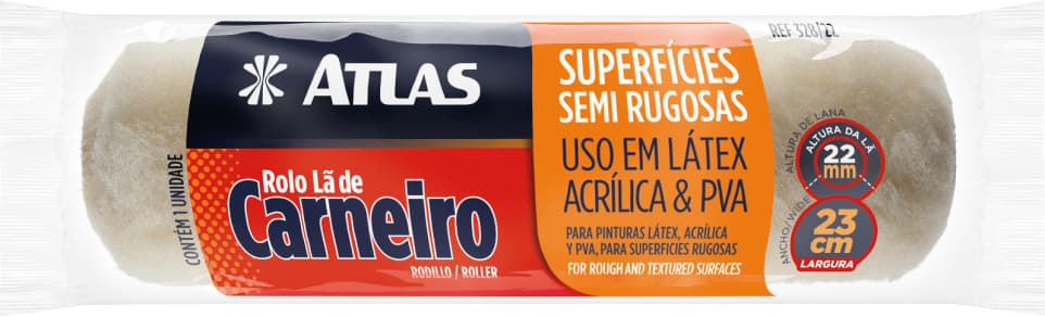 Rolo de lã natural para pintura, 23 cm, sem cabo, 328/22 ATLAS, foto 2