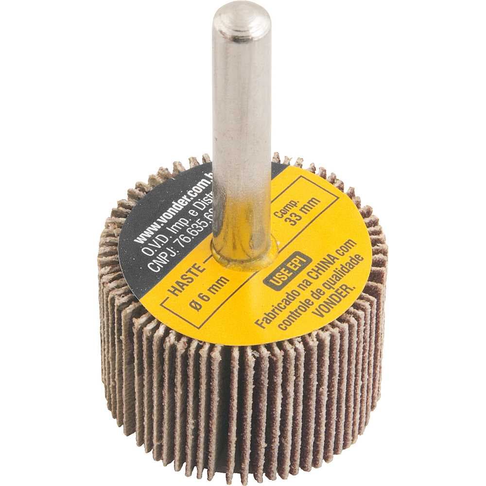 Roda De Lixa 30 Mm X 20 Mm Com Haste, Grão 120, Vonder