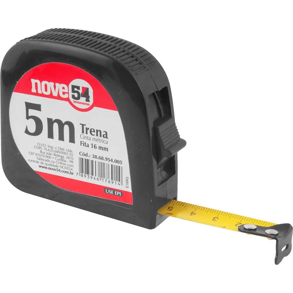 Trena Curta De Aço, 5 M X 16 Mm, Hobby, Nove54, foto 1 de 4