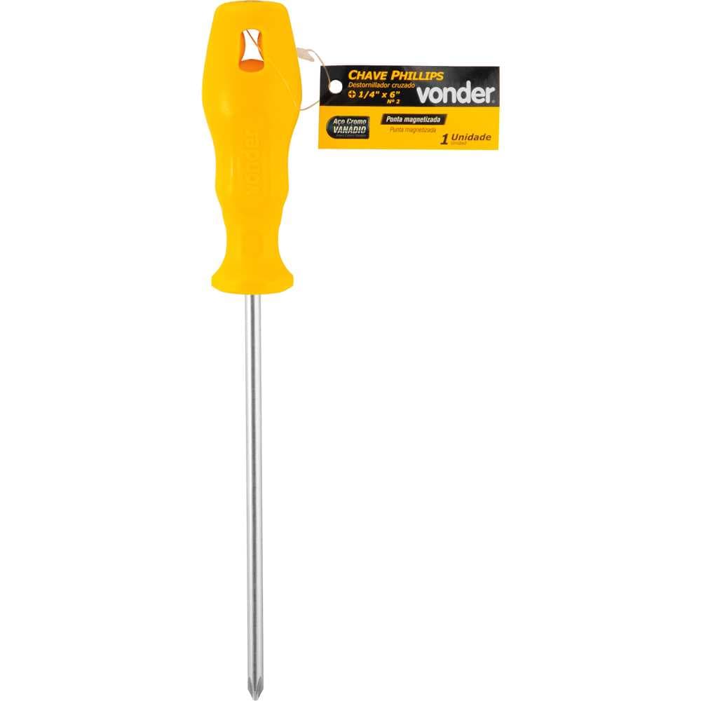 Chave phillips 1/4" x 6", aço cromo vanádio, VONDER, foto 2