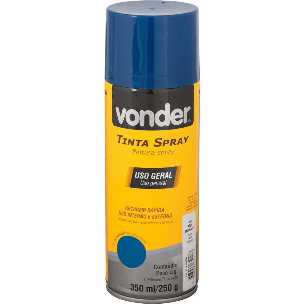 Tinta Em Spray Azul, 350 Ml/250 G, Vonder, foto 1 de 3