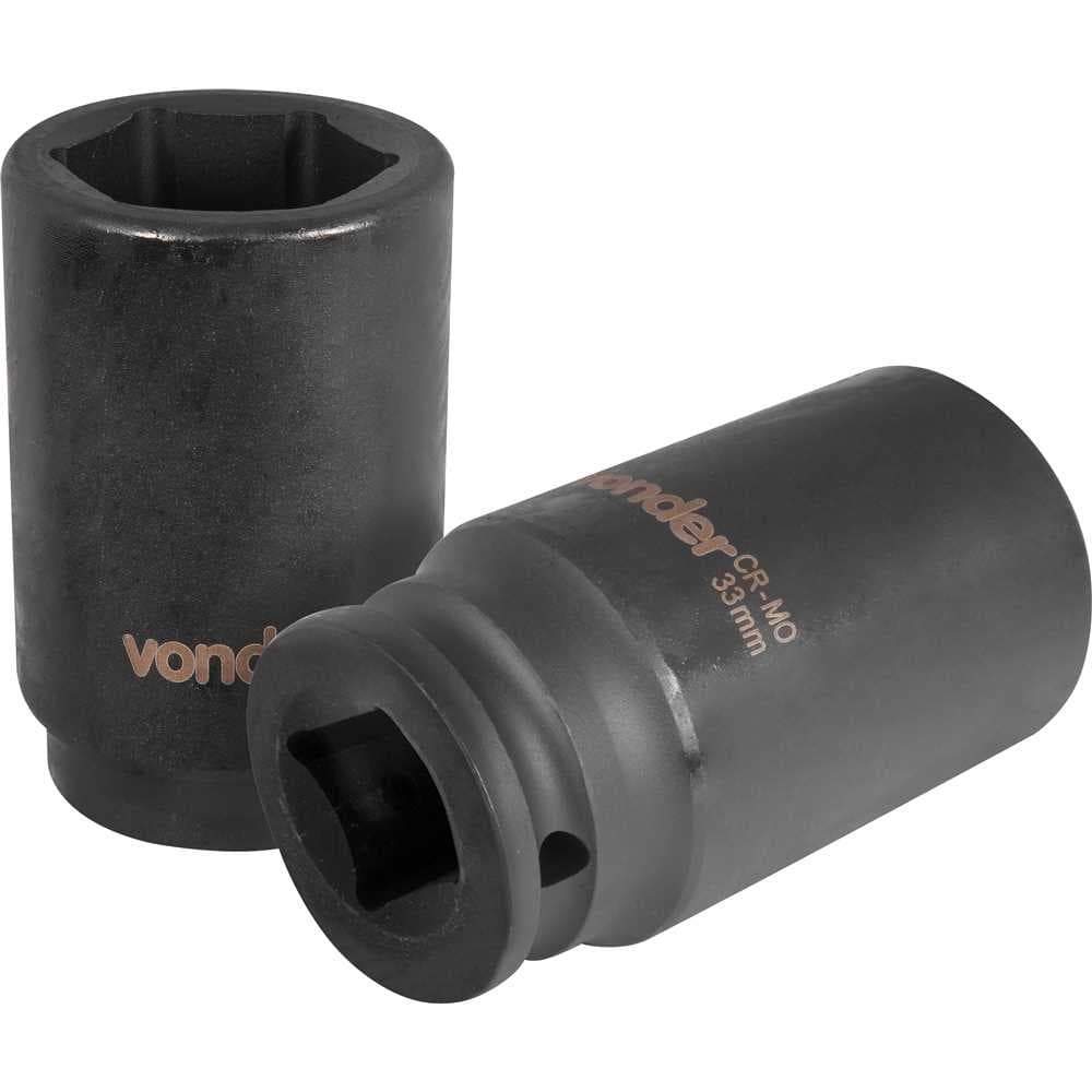 Soquete Sextavado Longo De Impacto, 33 Mm, Encaixe De 3/4", Vonder