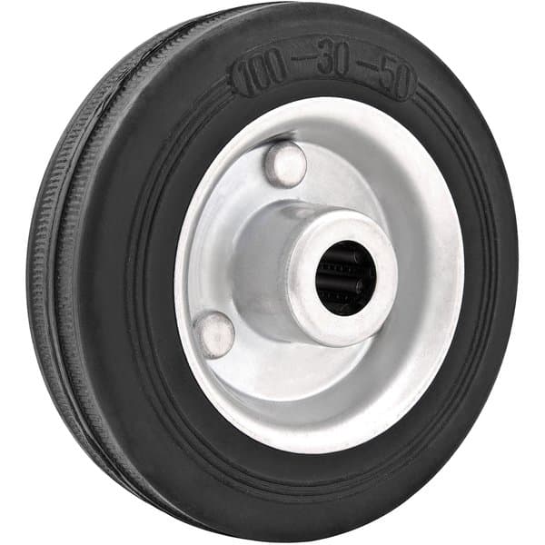 Roda 6", de borracha, preta, VONDER